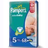 Pampers Active Baby 5 Junior Giant Pack (68 шт)